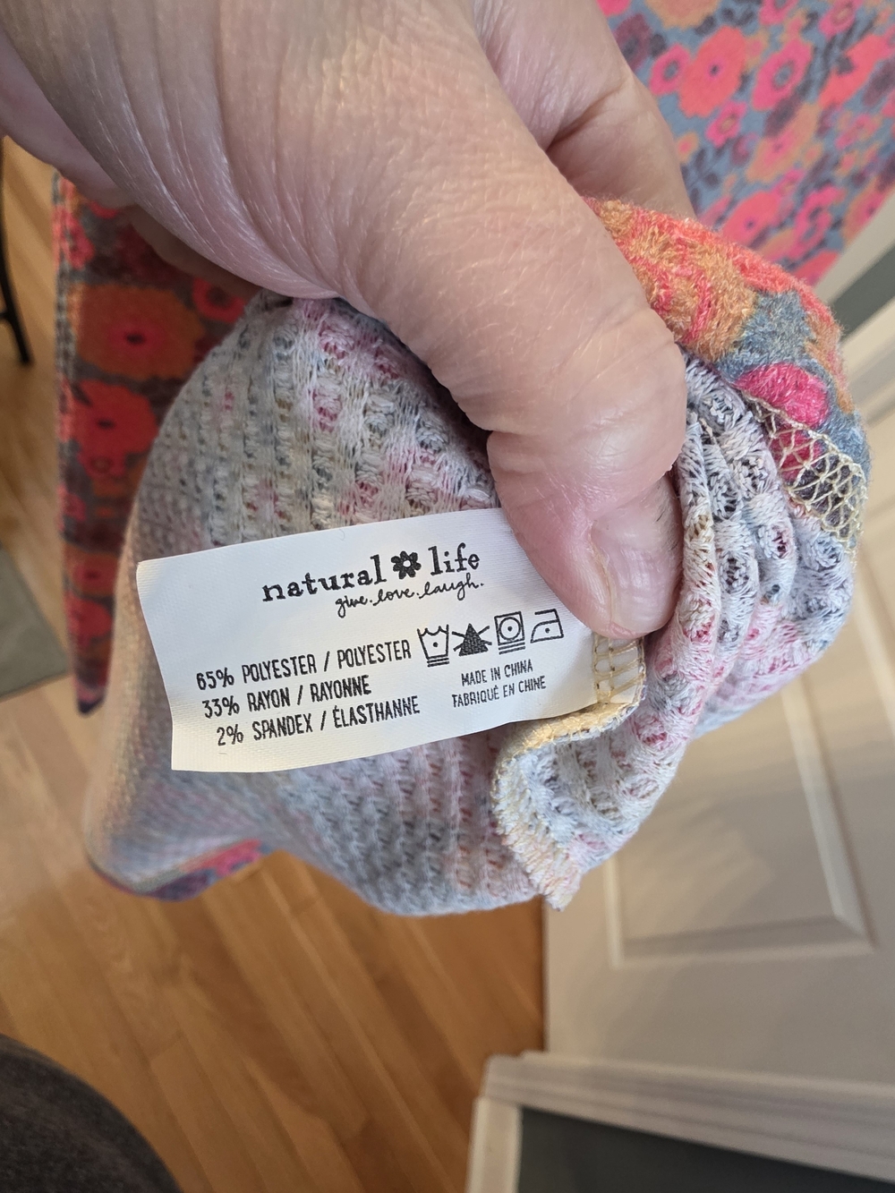 NATURAL LIFE Bright Floral Thermal Top - Picture 8 of 8